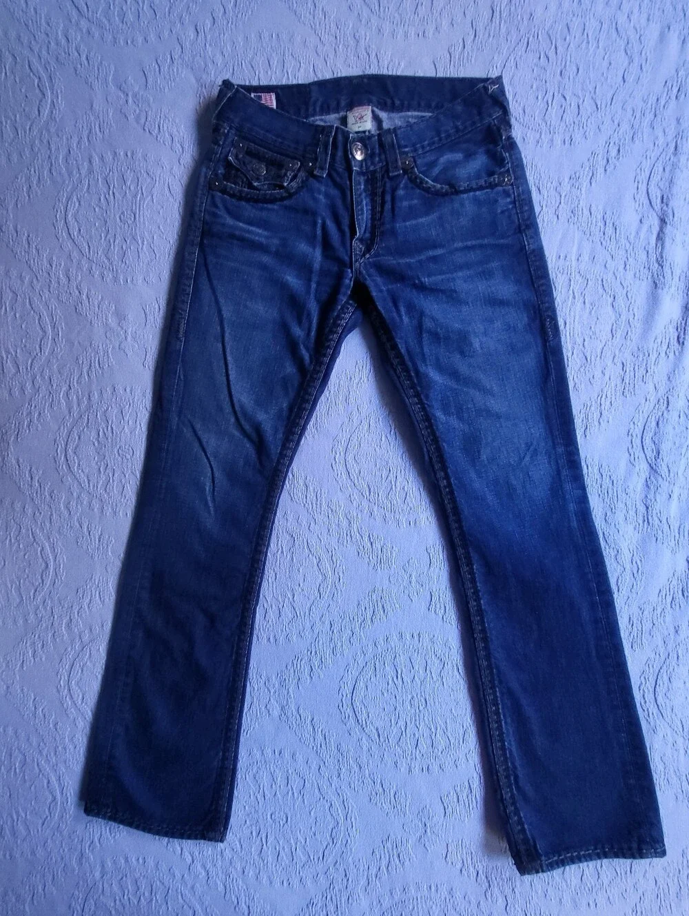 True Religion Men’s Jeans 32 Made in USA Dark Wash Horseshoe Flap Pocket